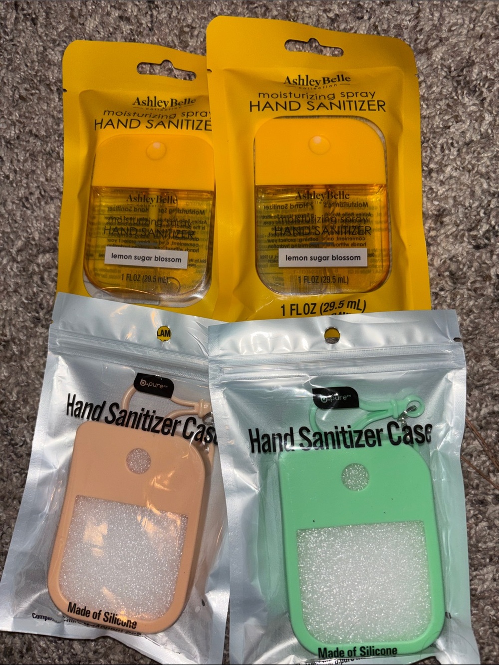 Moisturizing Spray Hand Sanitizer with Silicone Case - Lemon Sugar Blossom